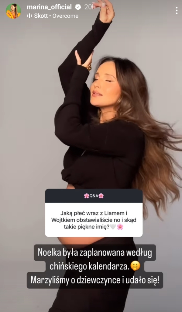 Zrzut ekranu z InstaStories Mariny Łuczenko