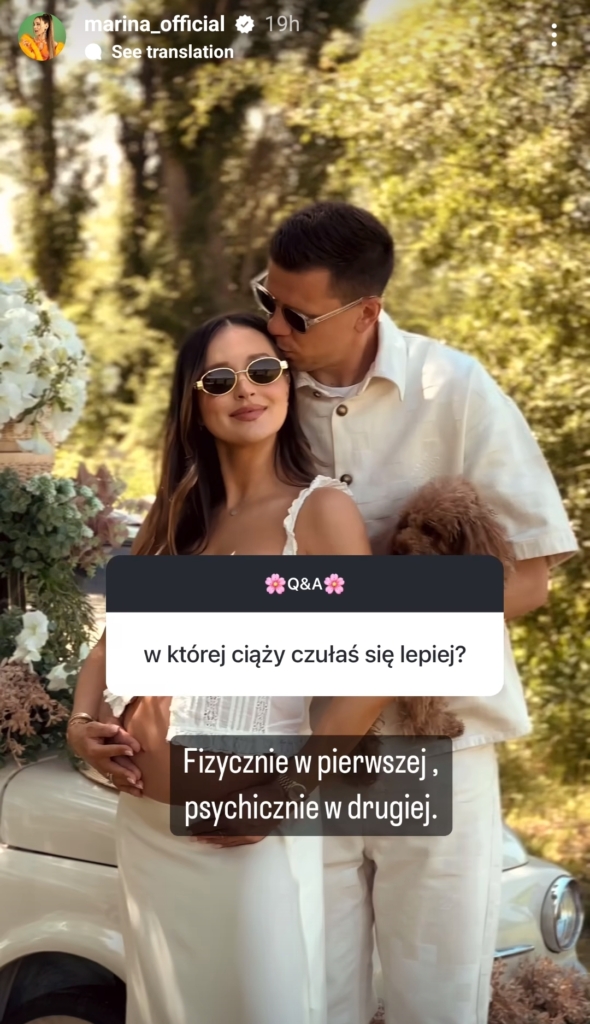 Zrzut ekranu z InstaStories Mariny Łuczenko